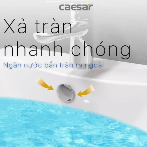 Ảnh Chậu rửa treo tường Caesar LF5263 + PF2463 4