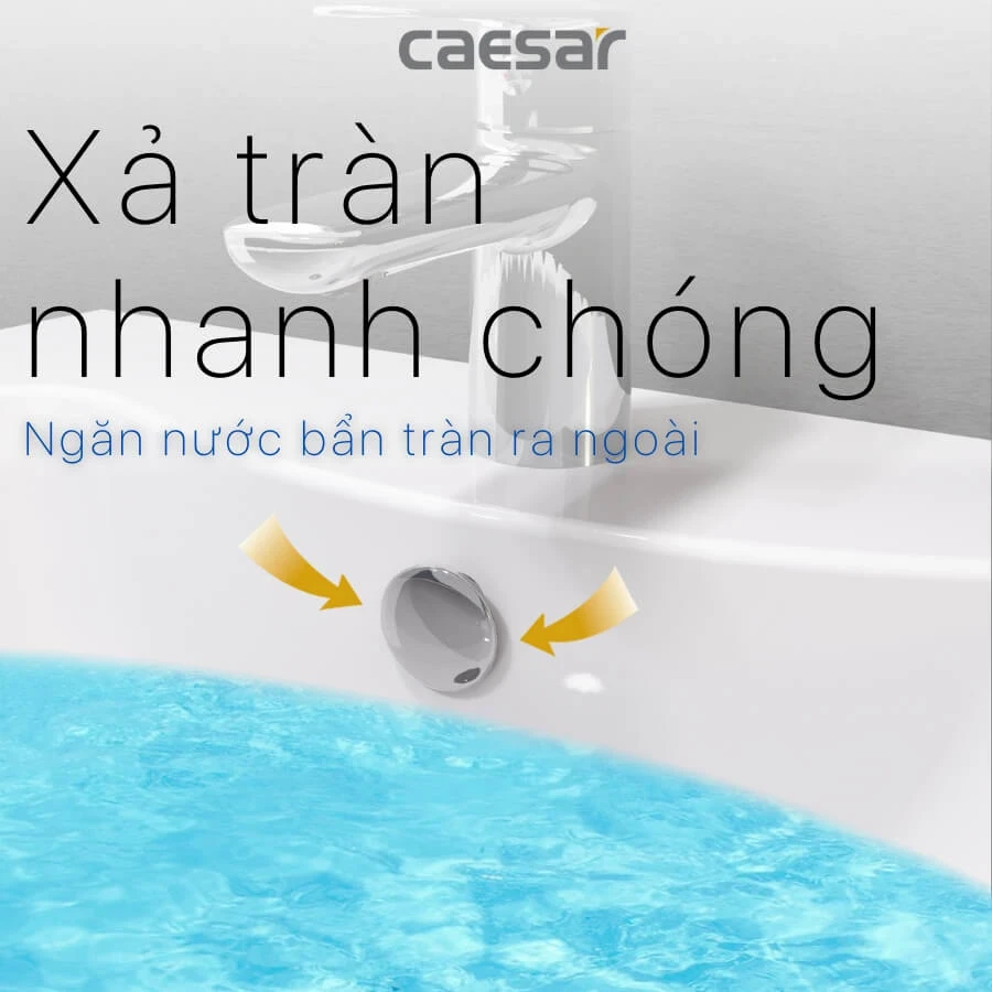 Ảnh Chậu rửa treo tường Caesar LF5263 + PF2463 4
