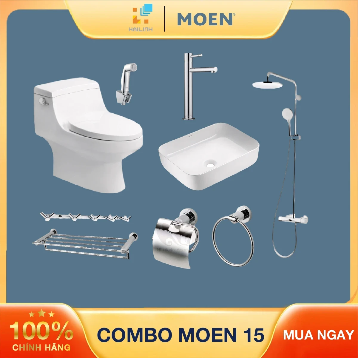 Ảnh Combo thiết bị vệ sinh Moen 15 1