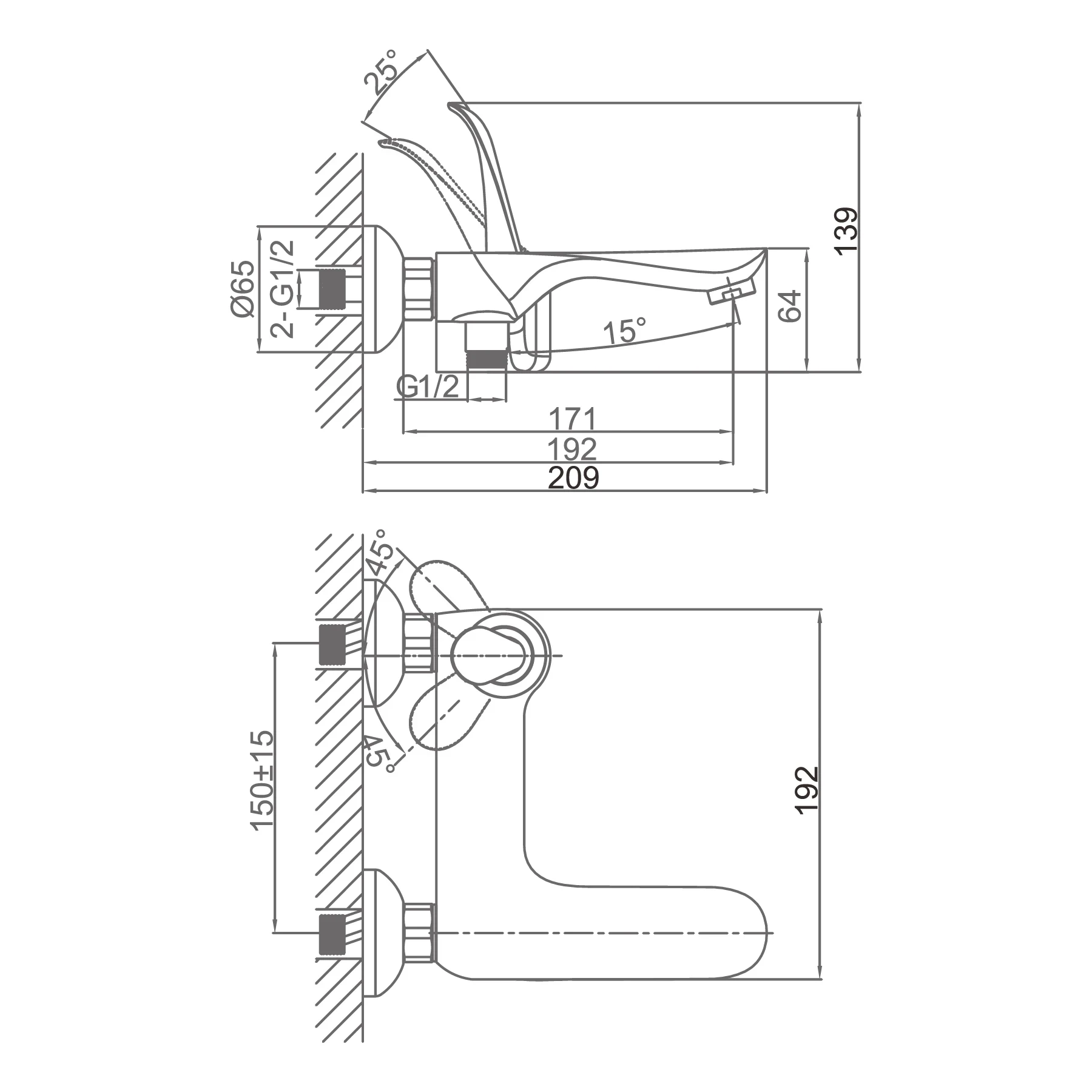 Ảnh Sen tắm nóng lạnh D&K DK1033241 2