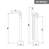 Vòi sen bồn tắm D&K DK-WM2612 2