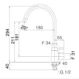 Vòi rửa bát Inax SFV-21 2
