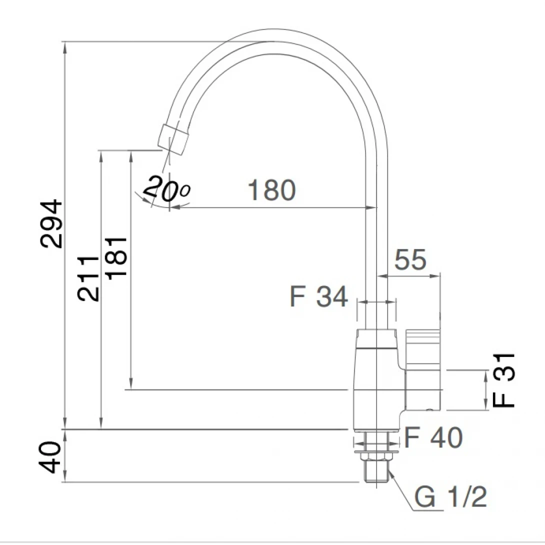 Ảnh Vòi rửa bát Inax SFV-21 2