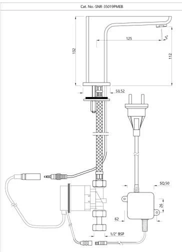 Ảnh Vòi chậu cảm ứng Jaquar SNR-ABR-35019PMV 2