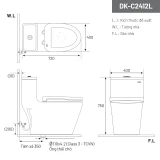 Bồn cầu 1 khối D&K DK-C2412L 2