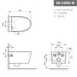 Bồn cầu âm tường D&K DK-C3915-W 2
