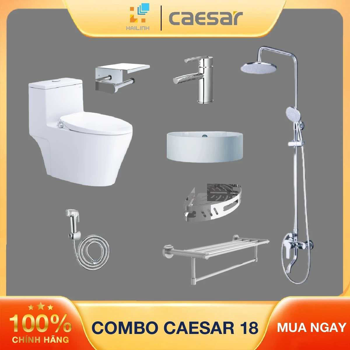 Ảnh Combo thiết bị vệ sinh Caesar số 18 1