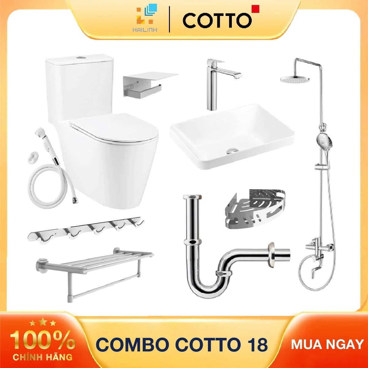 Combo thiết bị vệ sinh Cotto 18