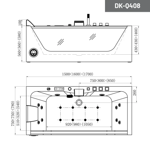 Ảnh Bồn tắm massage D&K DK-Q408 2