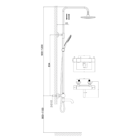 Ảnh Sen tắm cây D&K DK-HJ1668CP 2