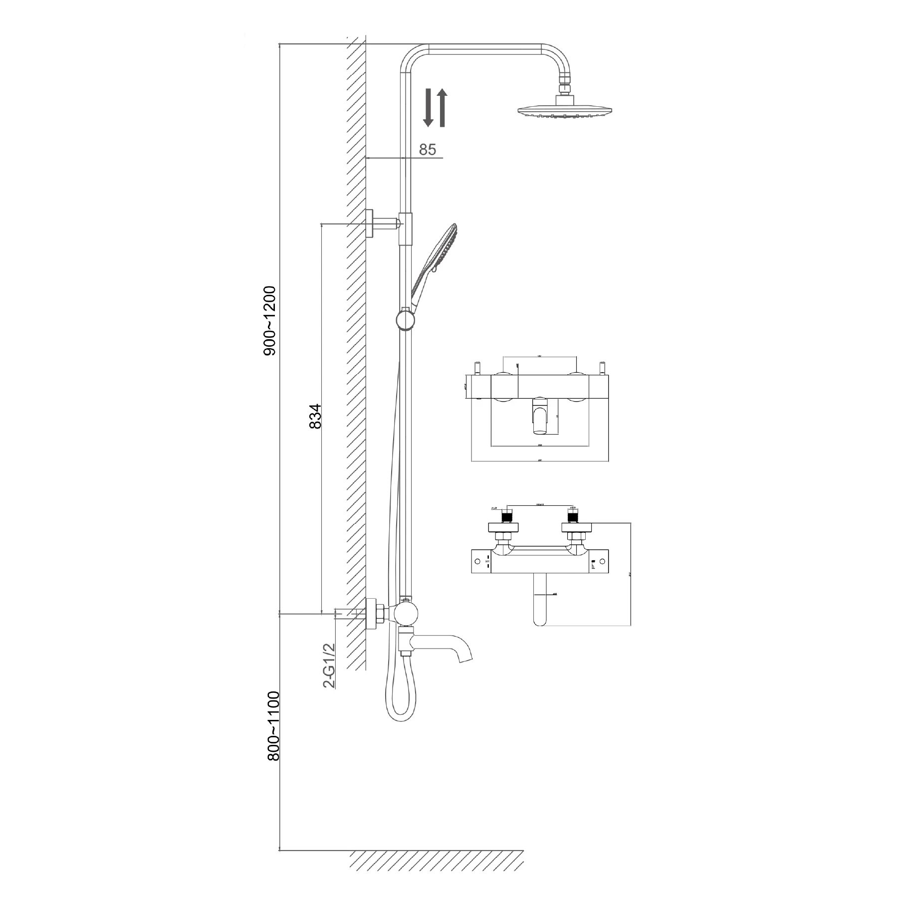 Ảnh Sen tắm cây D&K DK-HJ1668CP 2