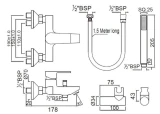Sen tắm nóng lạnh Jaquar ARI-CHR-39119SHKV 2