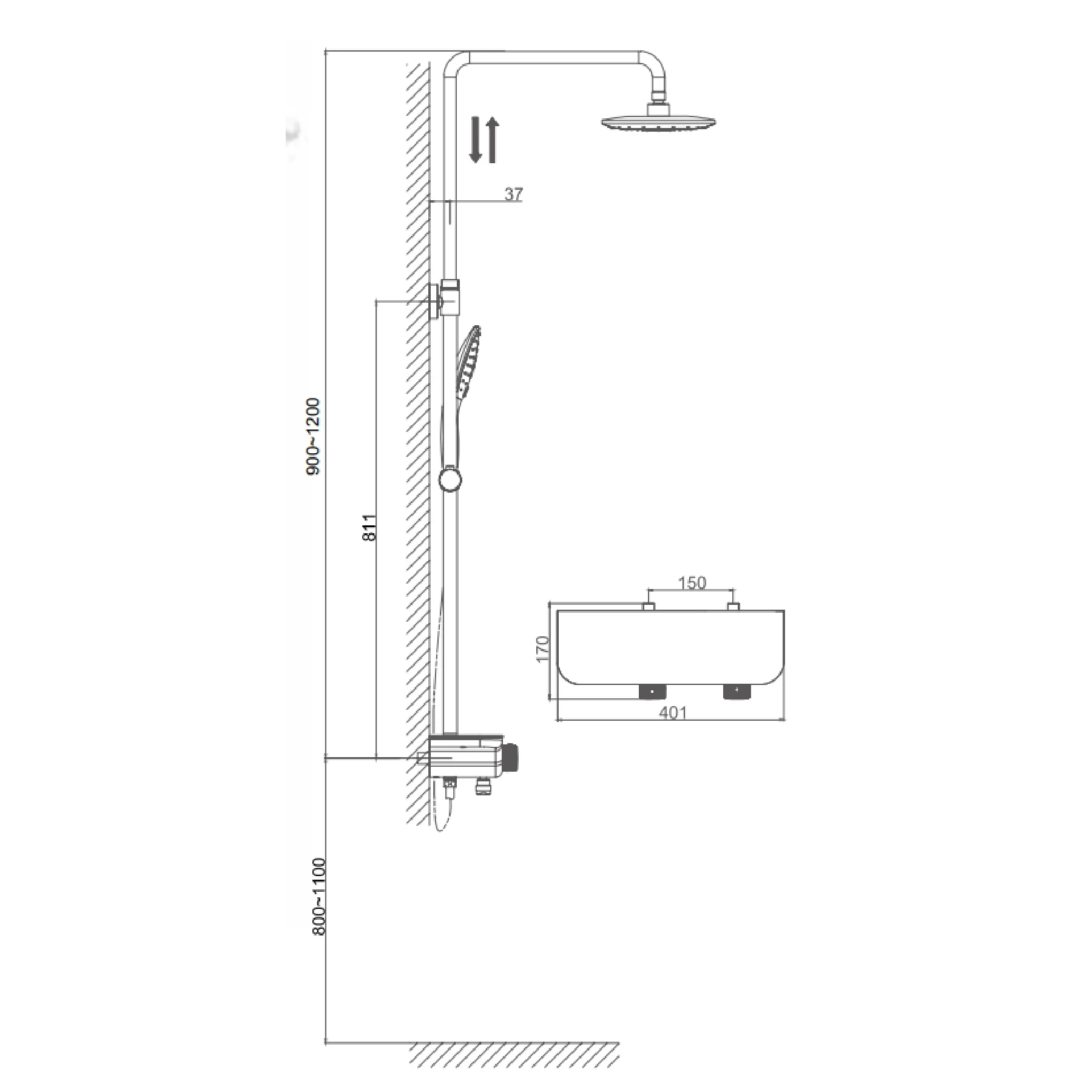 Ảnh Sen tắm cây D&K DK2193701B17 2
