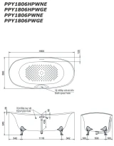 Bồn tắm ngọc trai TOTO PPY1806PWNE#P 2