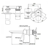 Vòi chậu gắn tường TOTO TLG02310BB+ 2