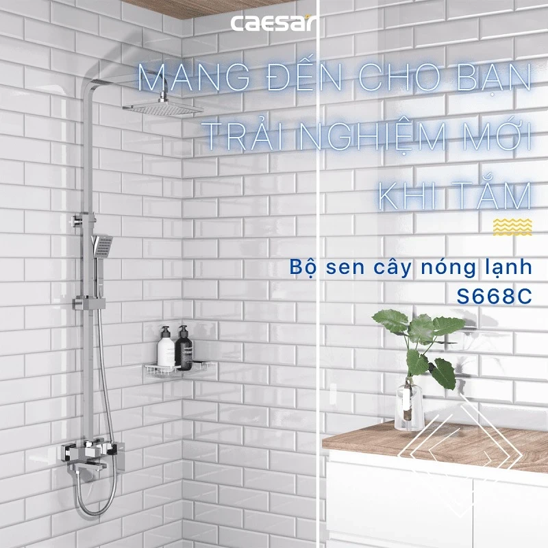 Ảnh Sen tắm cây nóng lạnh Caesar S668C 3