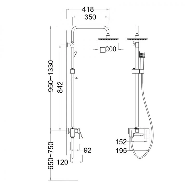 Ảnh Sen tắm cây nóng lạnh Caesar S668C 2