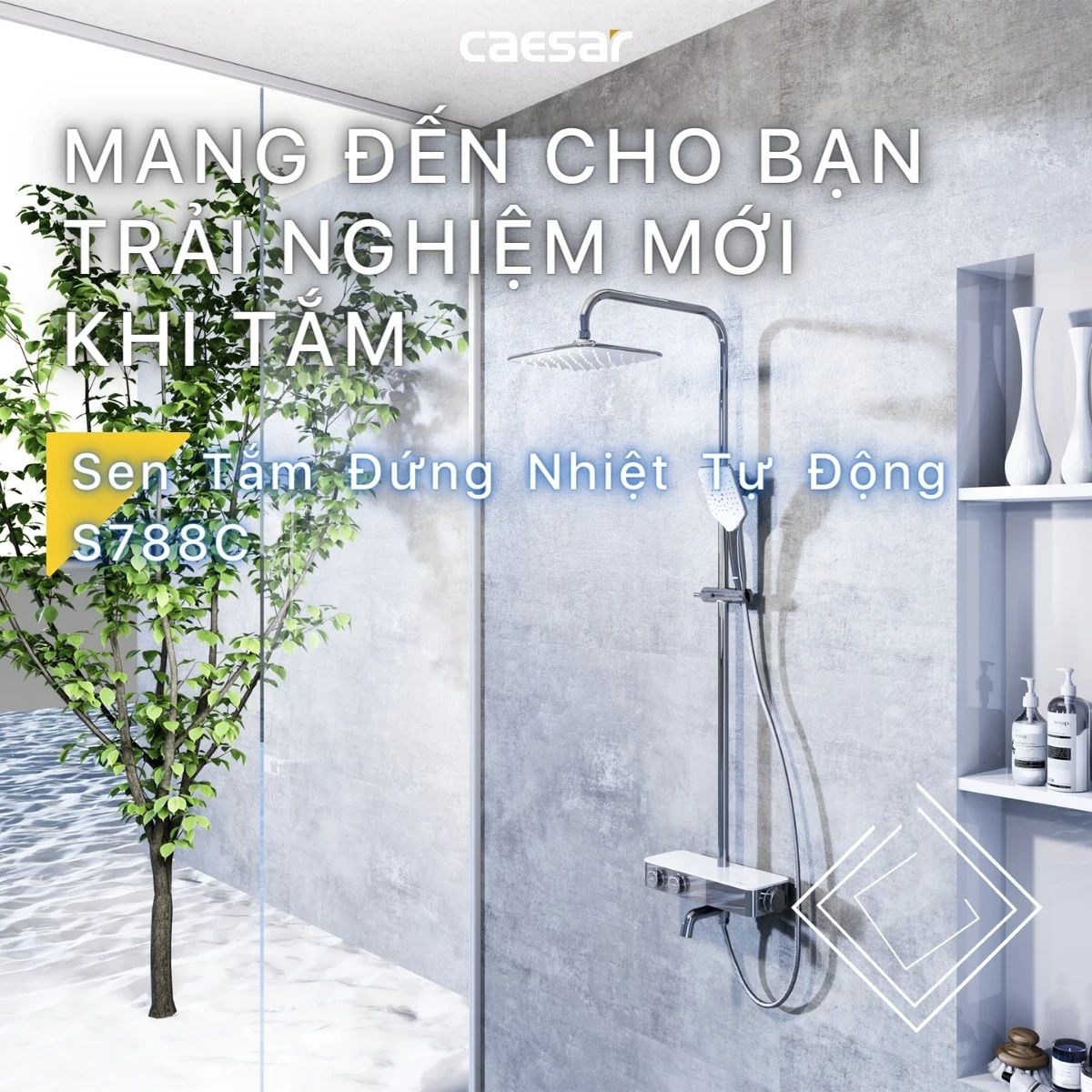Ảnh Sen tắm cây nhiệt độ Caesar S788C 3
