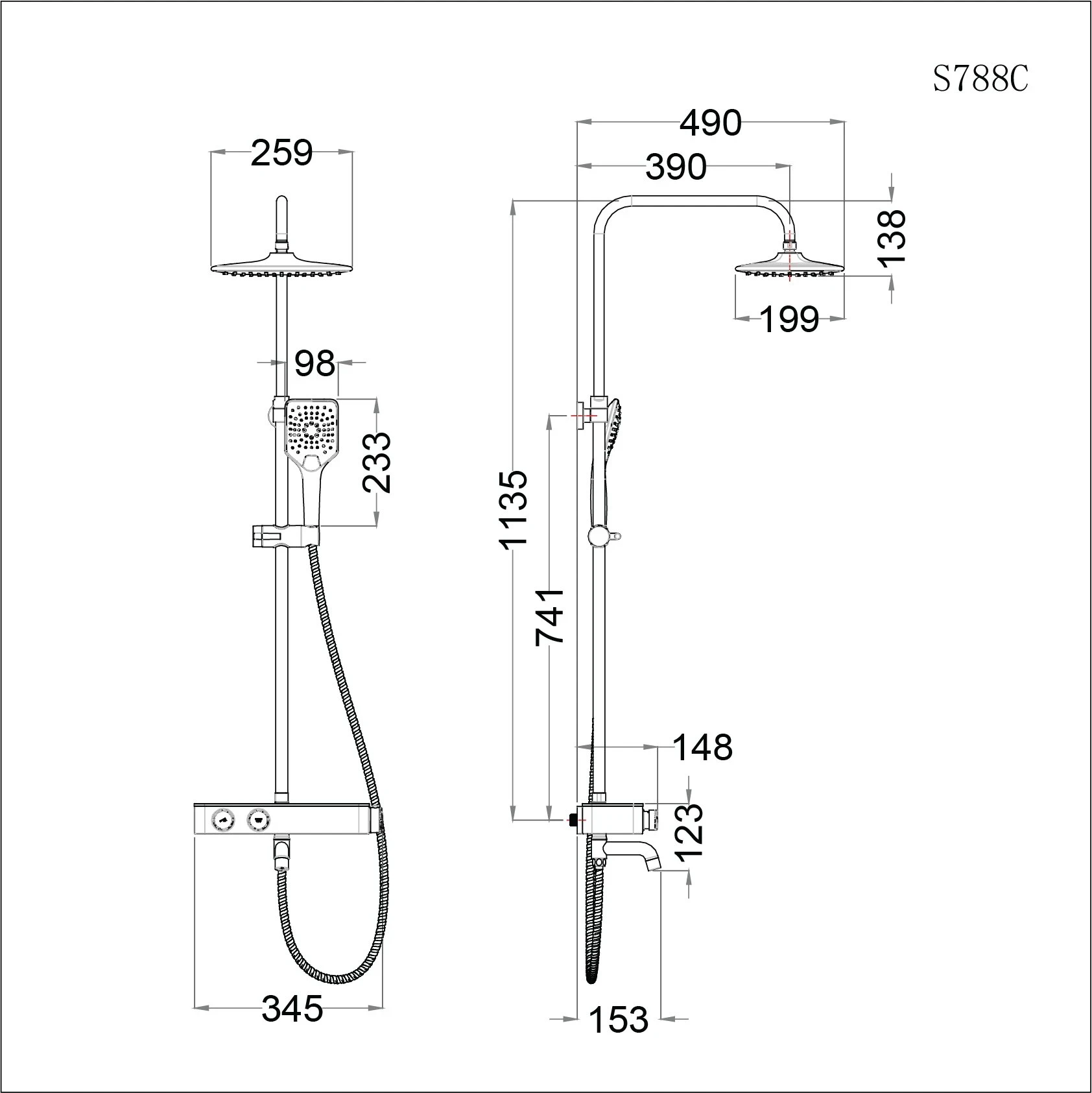Ảnh Sen tắm cây nhiệt độ Caesar S788C 2