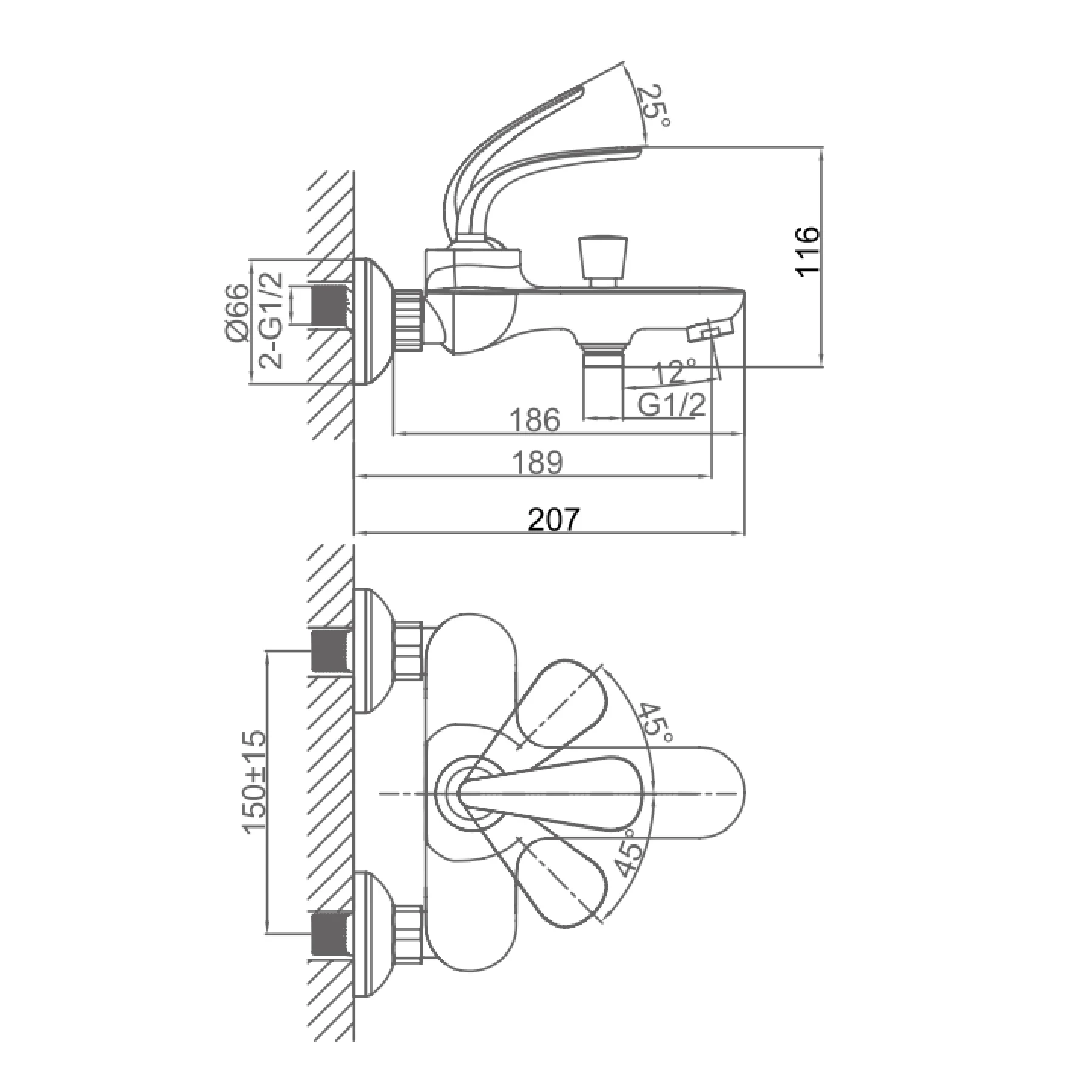 Ảnh Sen tắm nóng lạnh D&K DK1023241 2