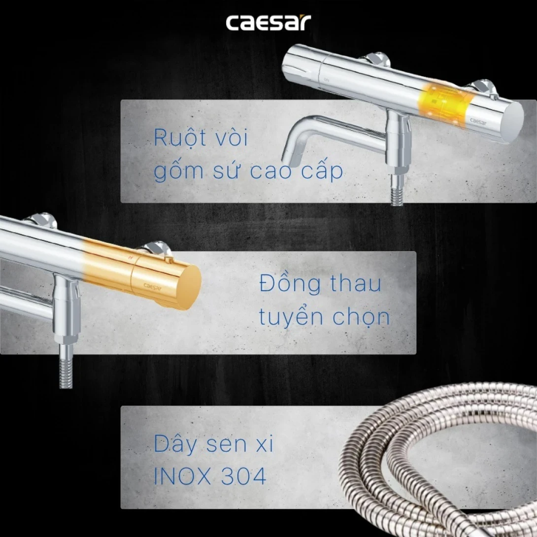 Ảnh Sen tắm nhiệt độ Caesar TS620 3