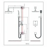 Sen tắm âm tường Caesar BS659 2