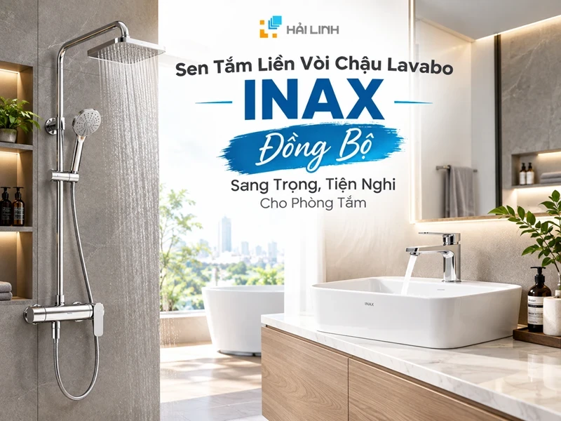 Sen Tắm Liền Vòi Chậu Lavabo INAX Đồng Bộ Sang Trọng, Tiện Nghi Cho Phòng Tắm