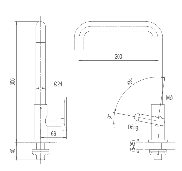 Ảnh Vòi rửa bát Inax SFV-30S 2