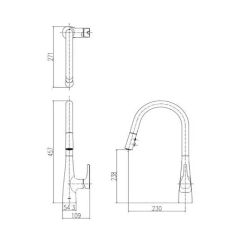 Ảnh Vòi rửa bát Inax SFV-900SX 2