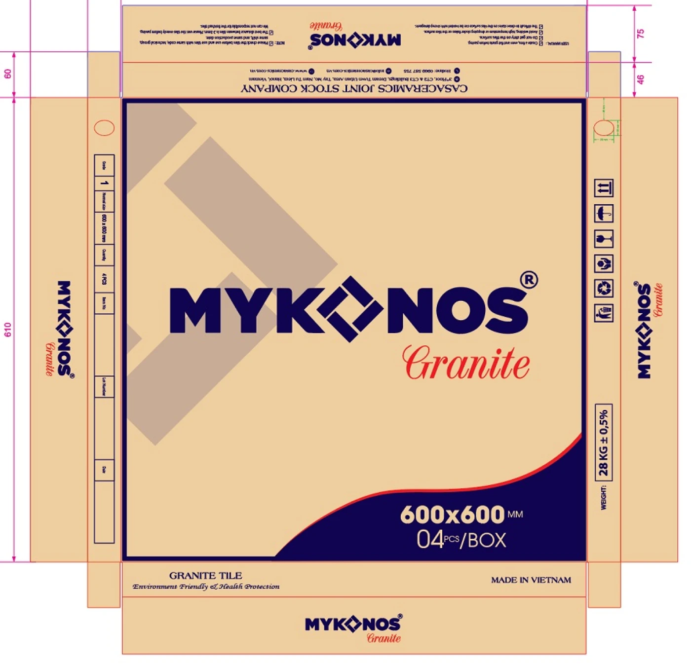 vỏ hộp gạch mykonos 60x60
