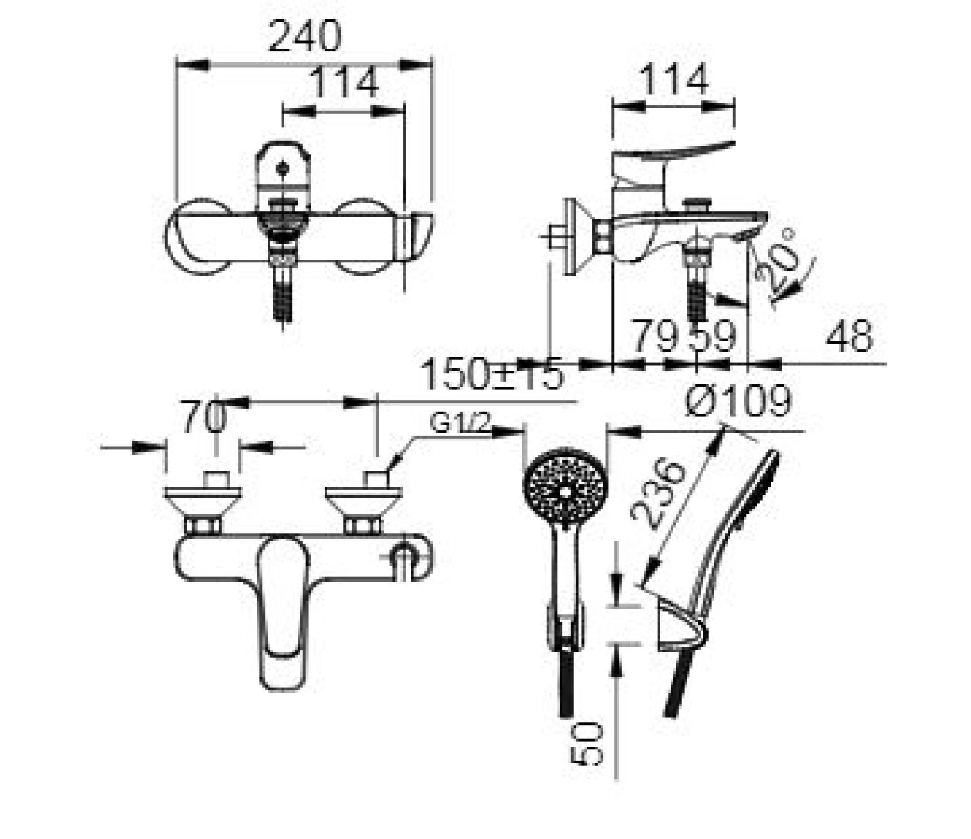 sen tam Inax BFV-503S