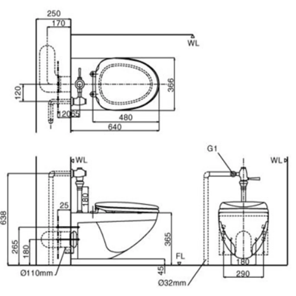 Ban ve ky thuat bon cau AC 22P+CW KA22AVN