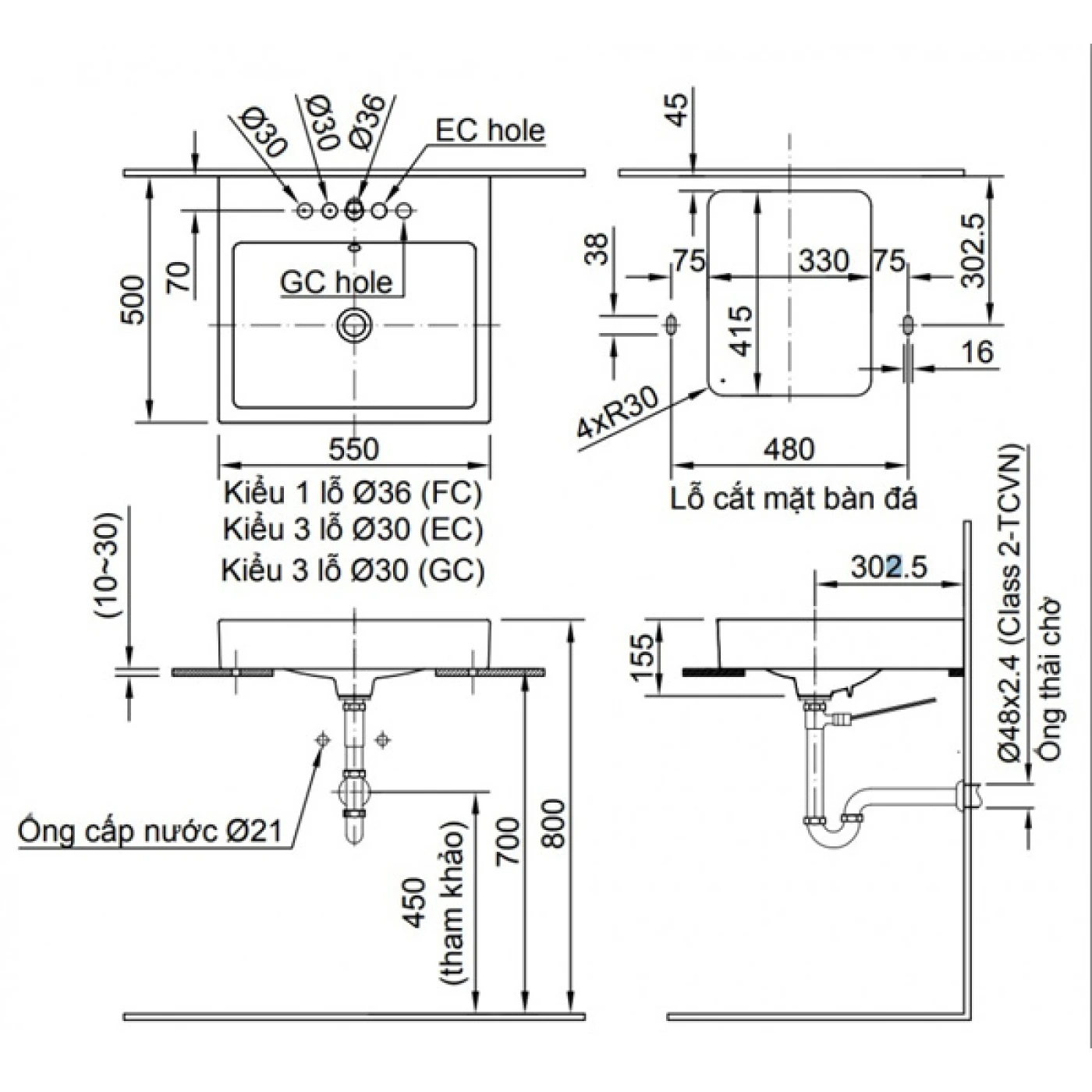 ban ve chau rua dat ban INAX AL-536V