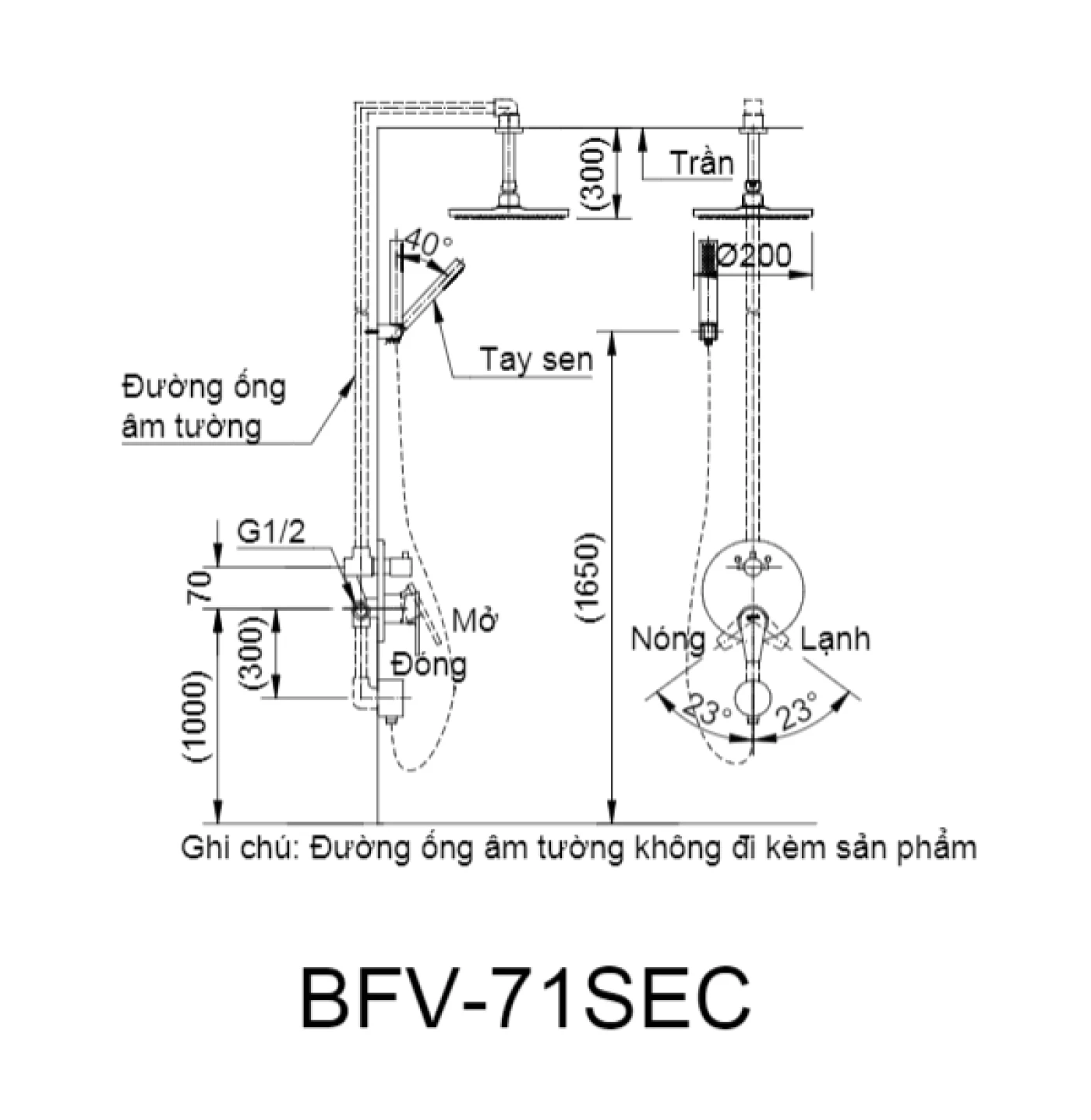 ban ve sen tam am tuong Inax BFV-71SEC 