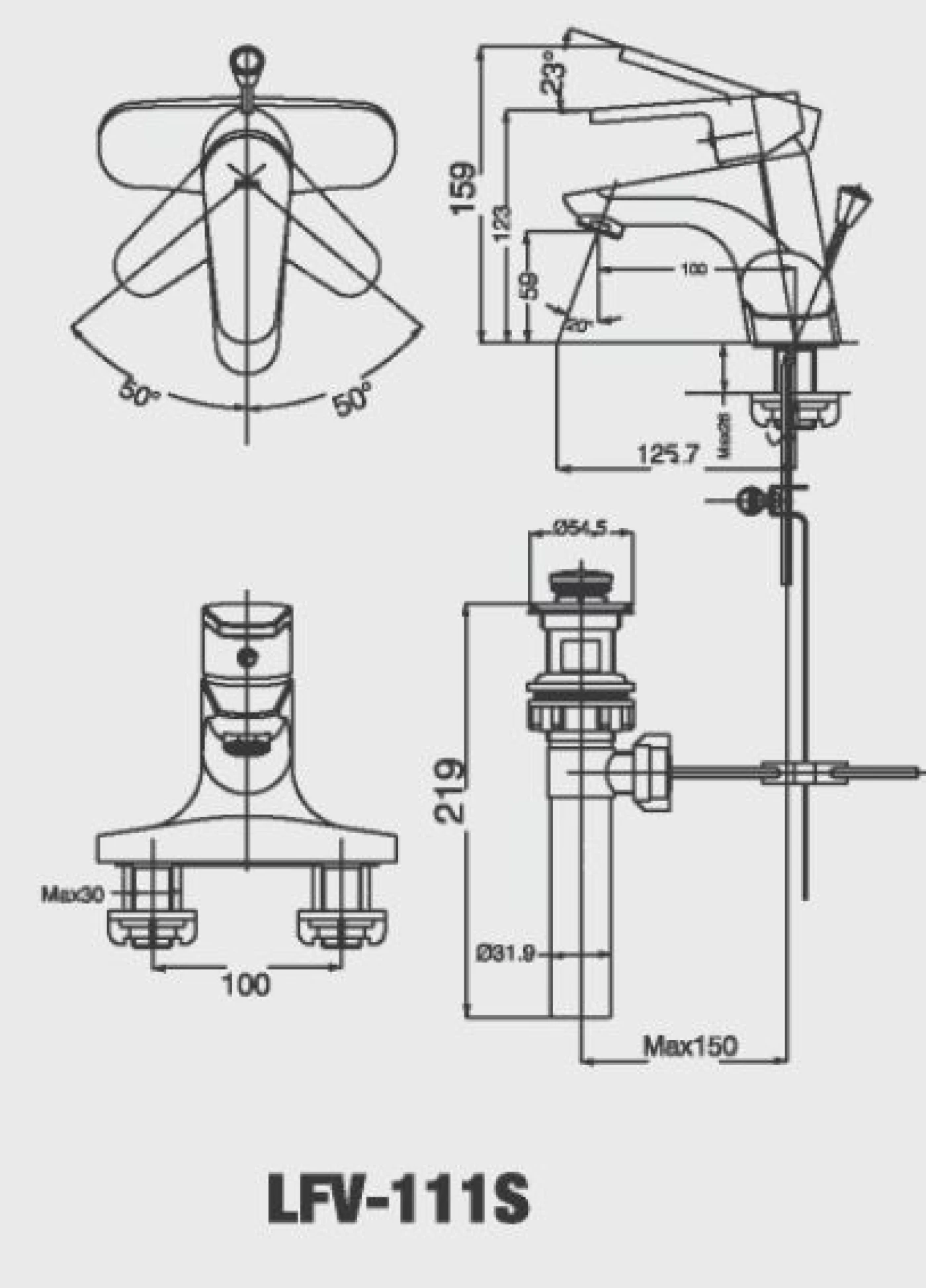 ban ve voi chau INAX LFV_111S