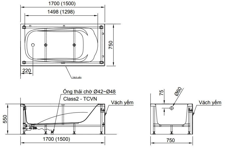 ban ve bon tam yem Inax FBV -1502SR, FBV - 1502L
