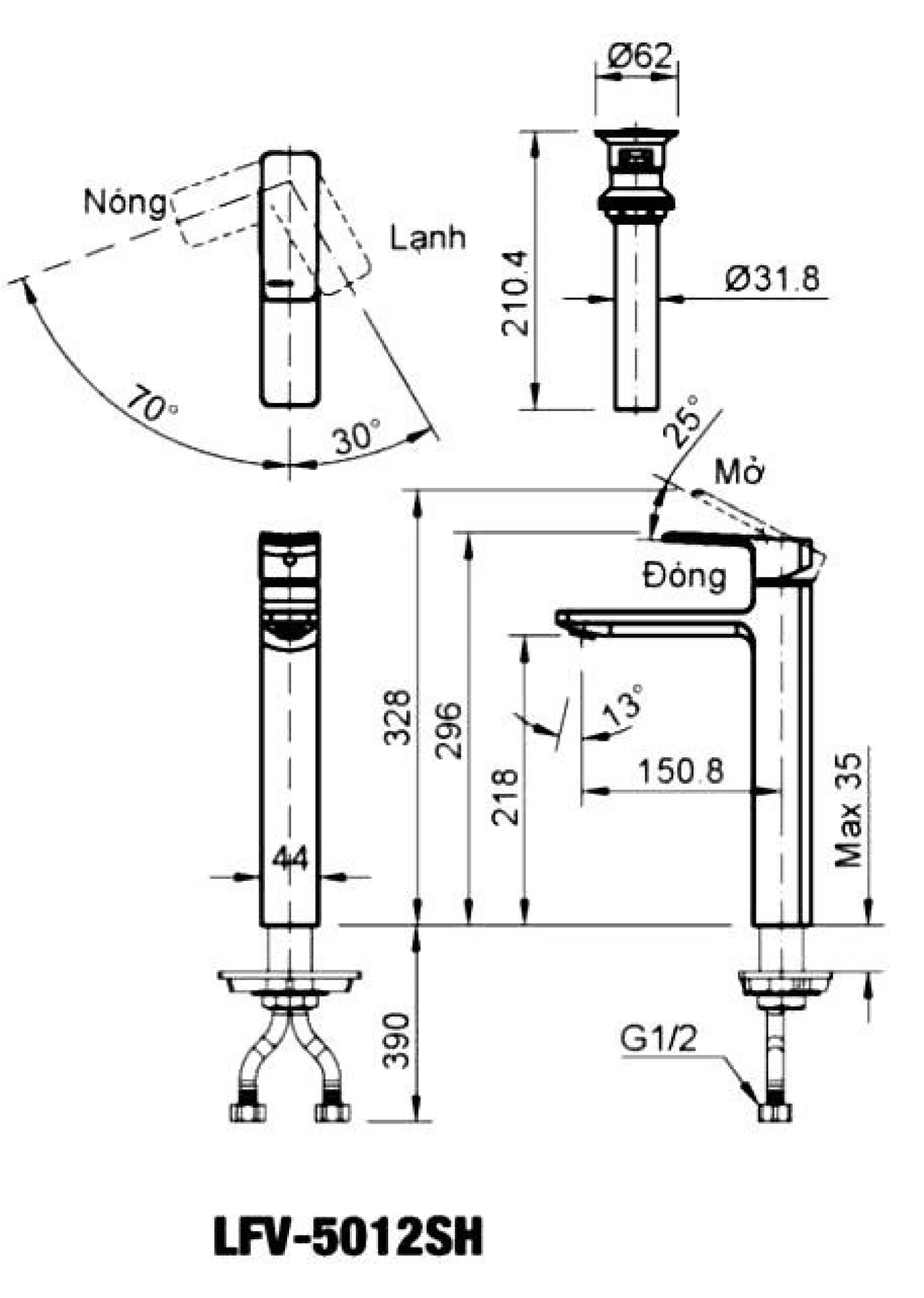  ban ve voi chau inax LFV-5012SH