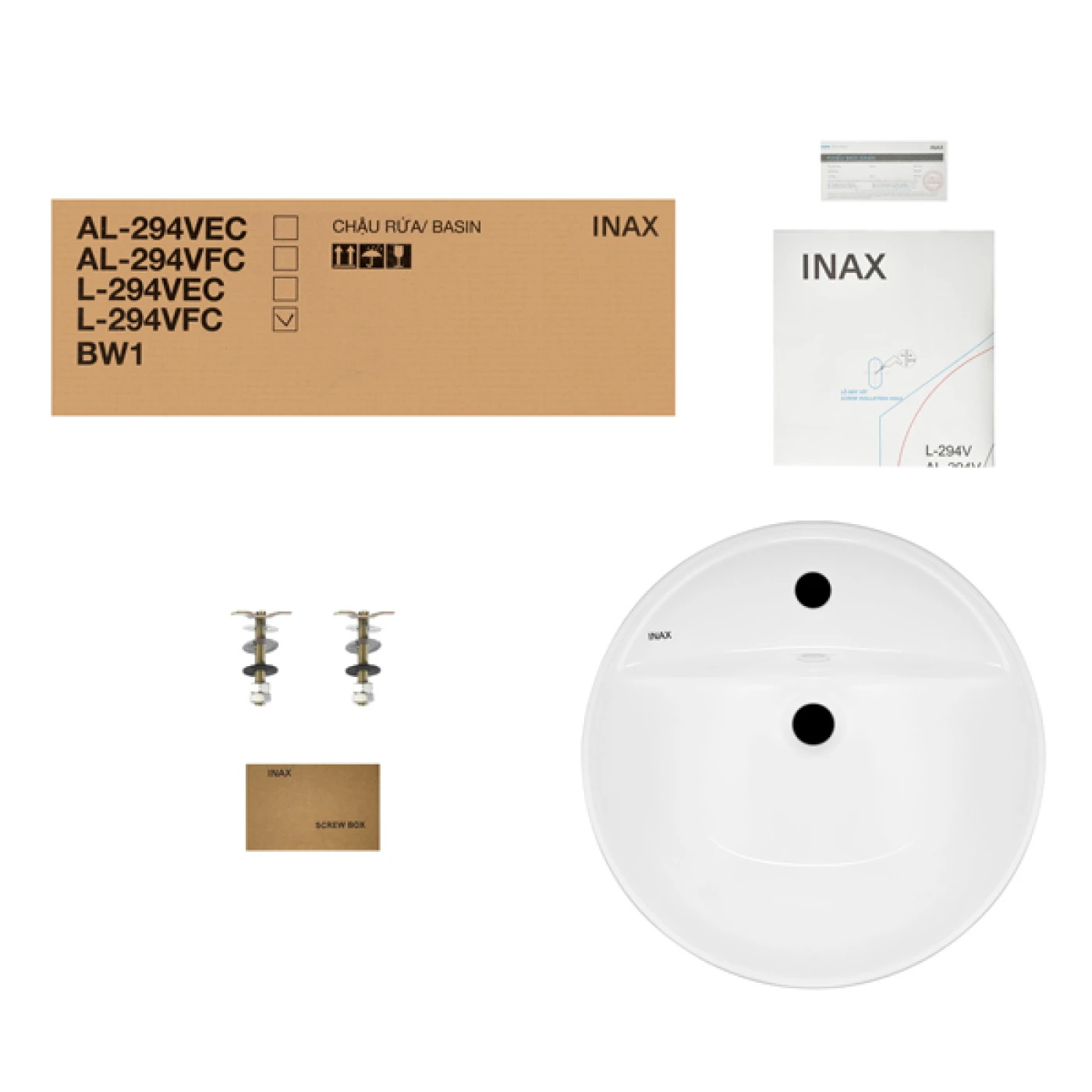 ban ve chau rua dat ban Inax L-294V