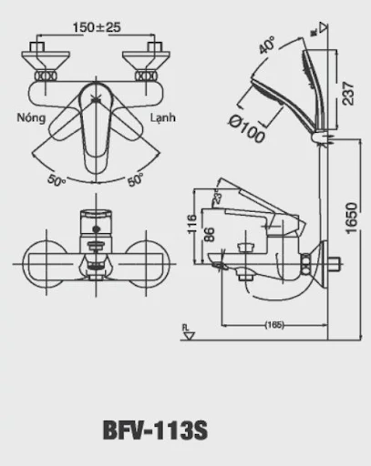 ban ve sen tam Inax BFV-113S