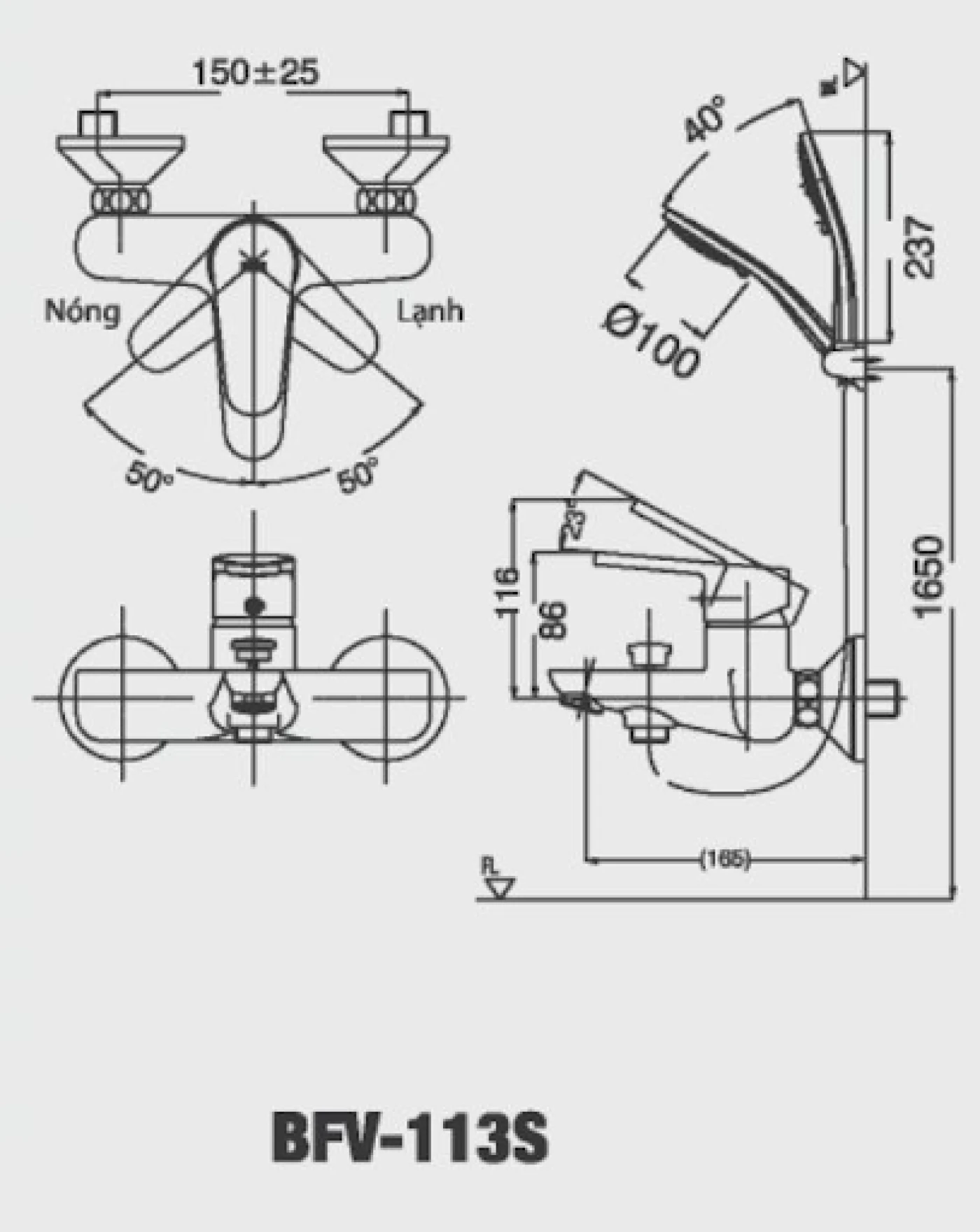 ban ve sen tam Inax BFV-113S