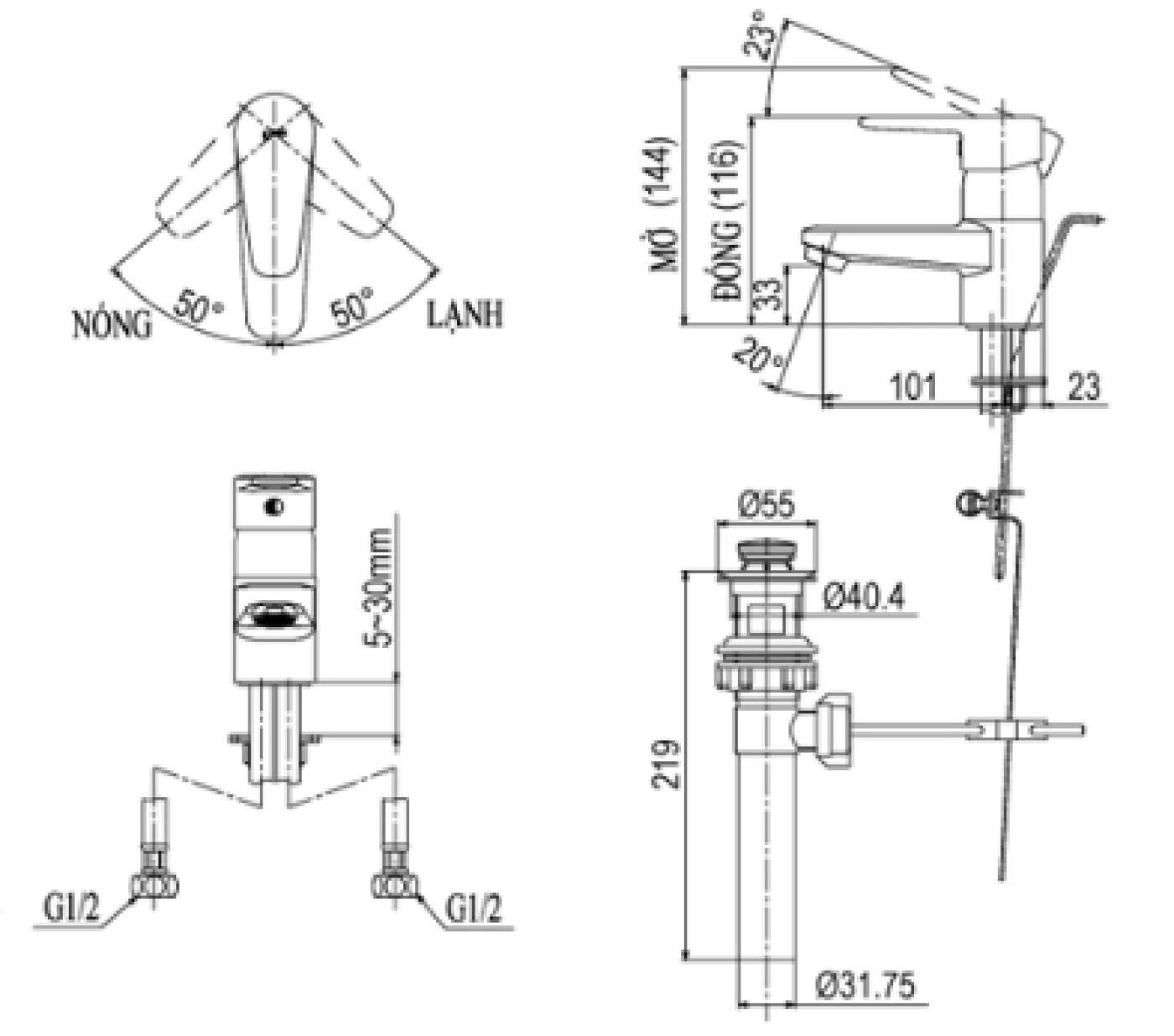 ban ve ky thuat voi chau inax LFV-1202S-1