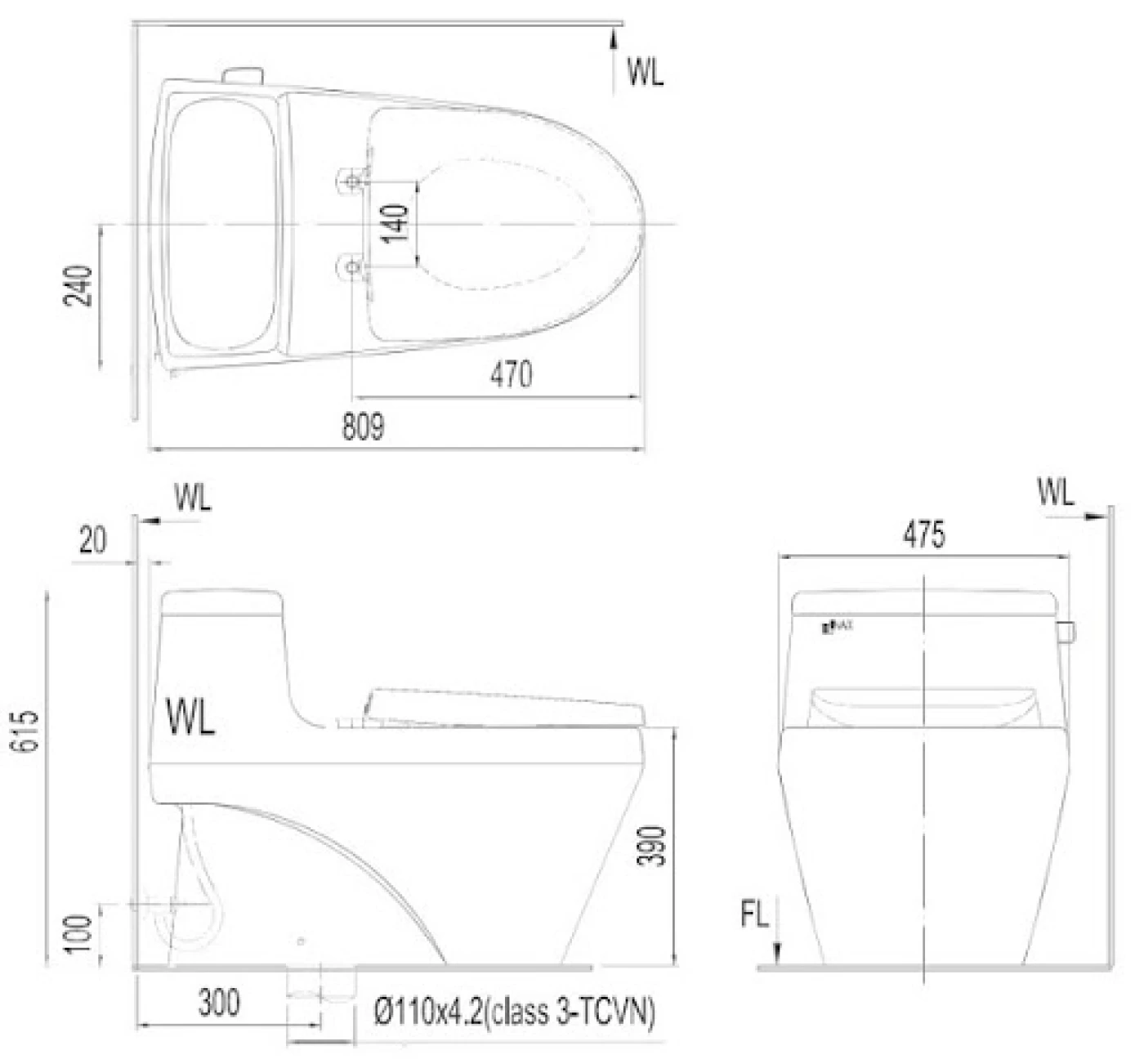 ban ve bon cau nap rua dien tu Inax AC-1135+CW-KB22AVn