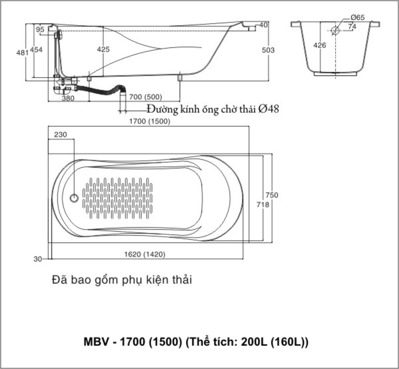 ban ve bon tam Inax MBV-1500 