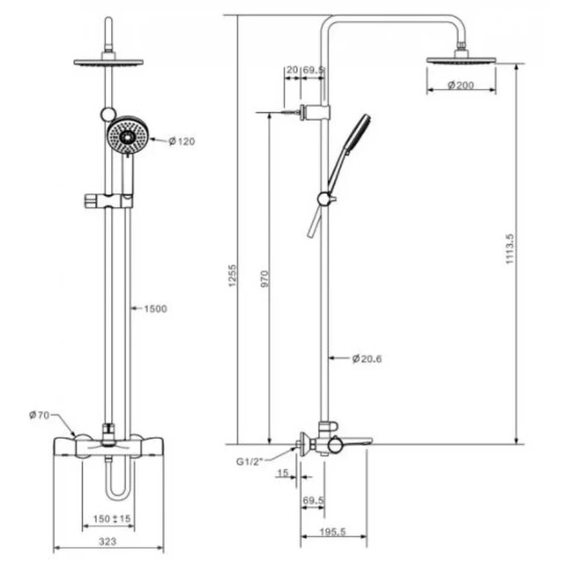 Ảnh Sen tắm cây American Standard WF-4952 2