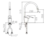 Vòi bếp American Standard WF-5623 2