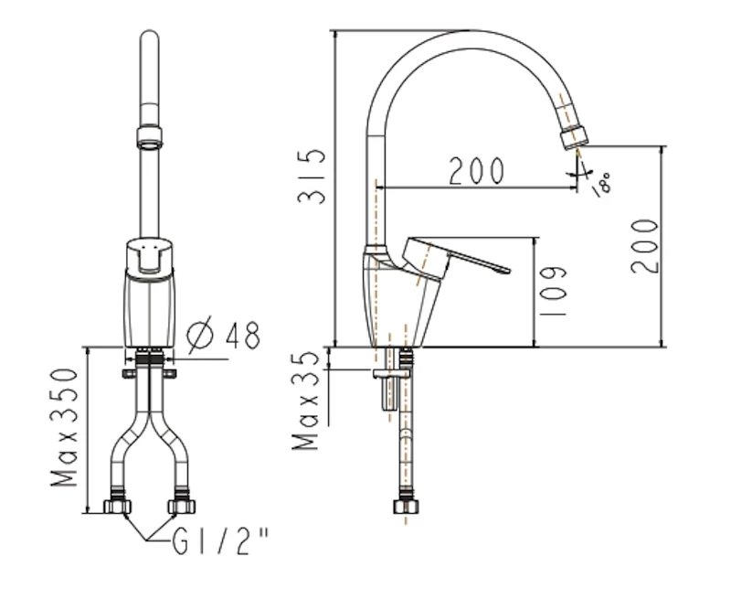 Ảnh Vòi bếp American Standard WF-5623 2
