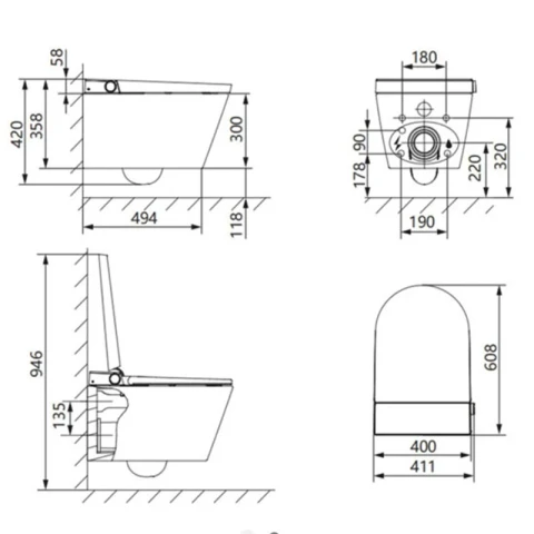 Ảnh Bồn cầu thông minh JOMOO ZD8611-SA-CJM220 5