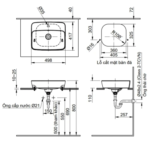 Ảnh Chậu rửa dương bàn Inax AL-286VFC 2