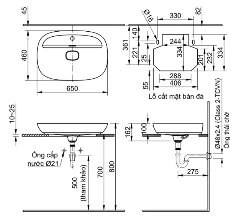 Ảnh Chậu rửa dương bàn Inax AL-692VFC 2