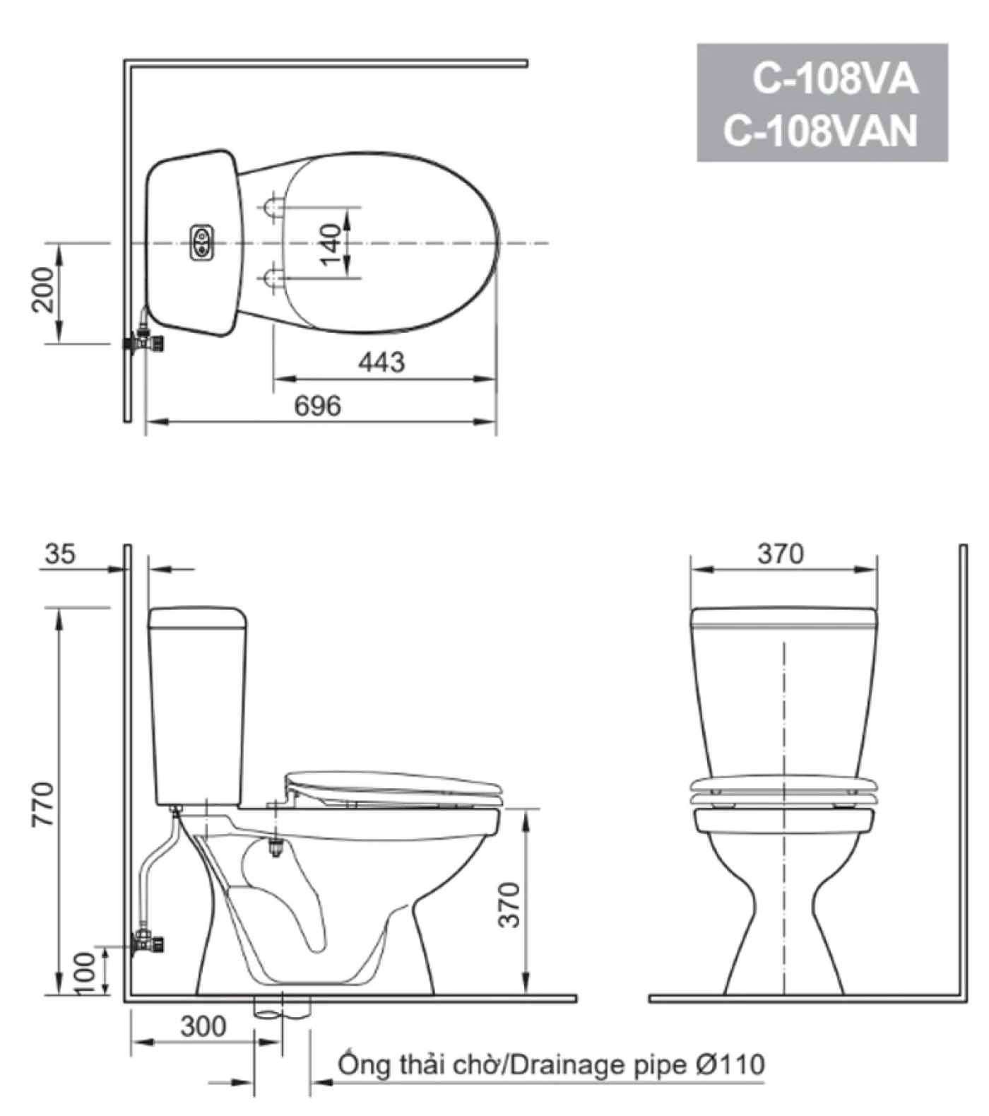 ban ve ky thuat bon cau inax c 108van